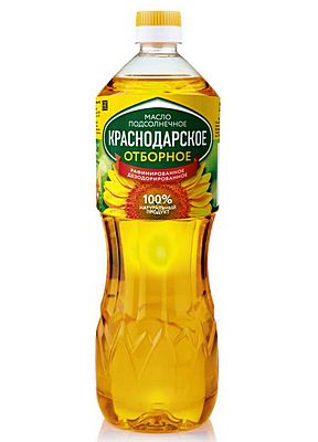масло подсолнечное "краснодарское отборное" 1 литр