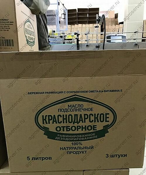 масло подсолнечное "Живой Янтарь" Упаковка бутылок с подсолнечным маслом в картонные короба