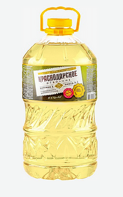 Масло подсолнечное растительное Краснодарское отборное 5 литров